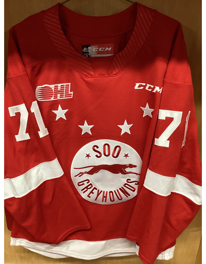 Tanner Dickinson #71 Game Worn Red