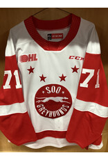Tanner Dickinson #71 Game Worn White