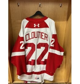 Justin Cloutier game worn white 25/26 #22