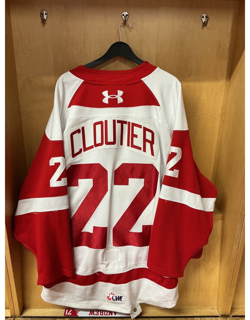 Justin Cloutier game worn white 25/26 #22
