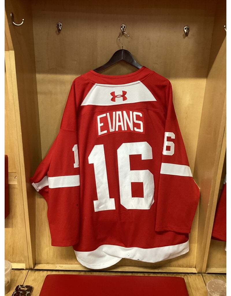 Spencer Evans Game Worn Red 25/26 #16