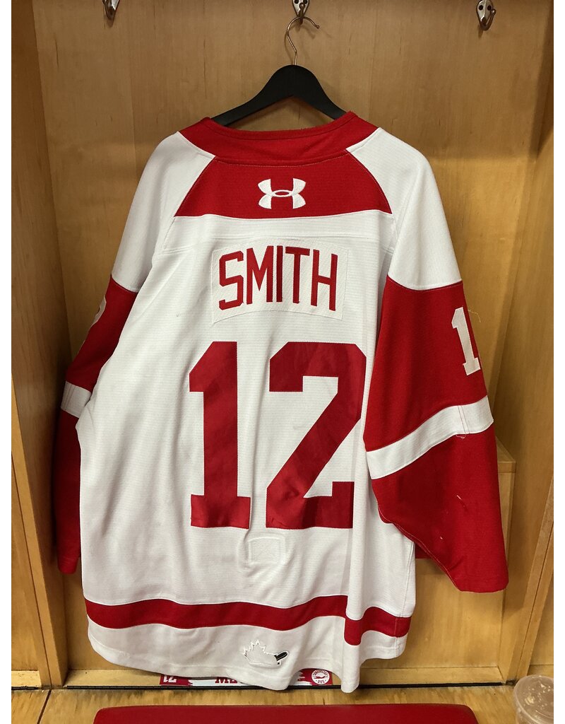 Brady R Smith Game Worn white 25/26 #12