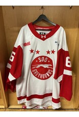 Spencer Evan’s Game Worn White 25/26 #16