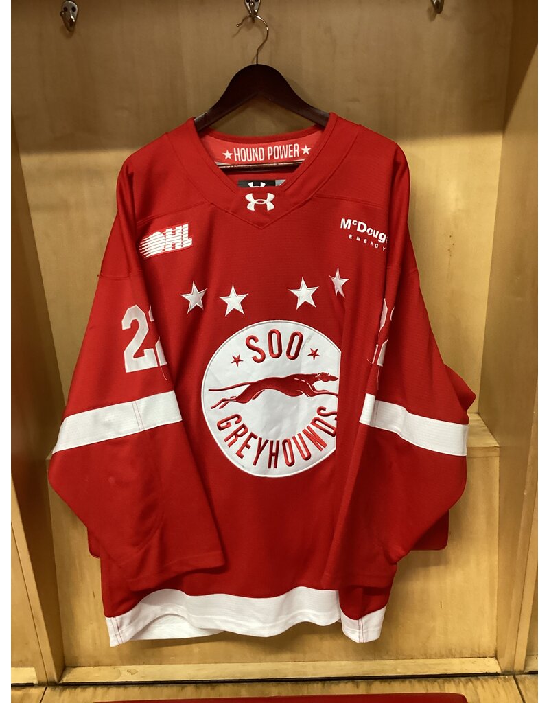 Justin Cloutier Game Worn Red 25/26 #22