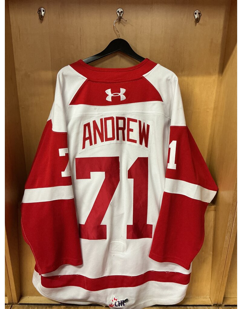 Carson Andrew Game Worn White 25/26 #71