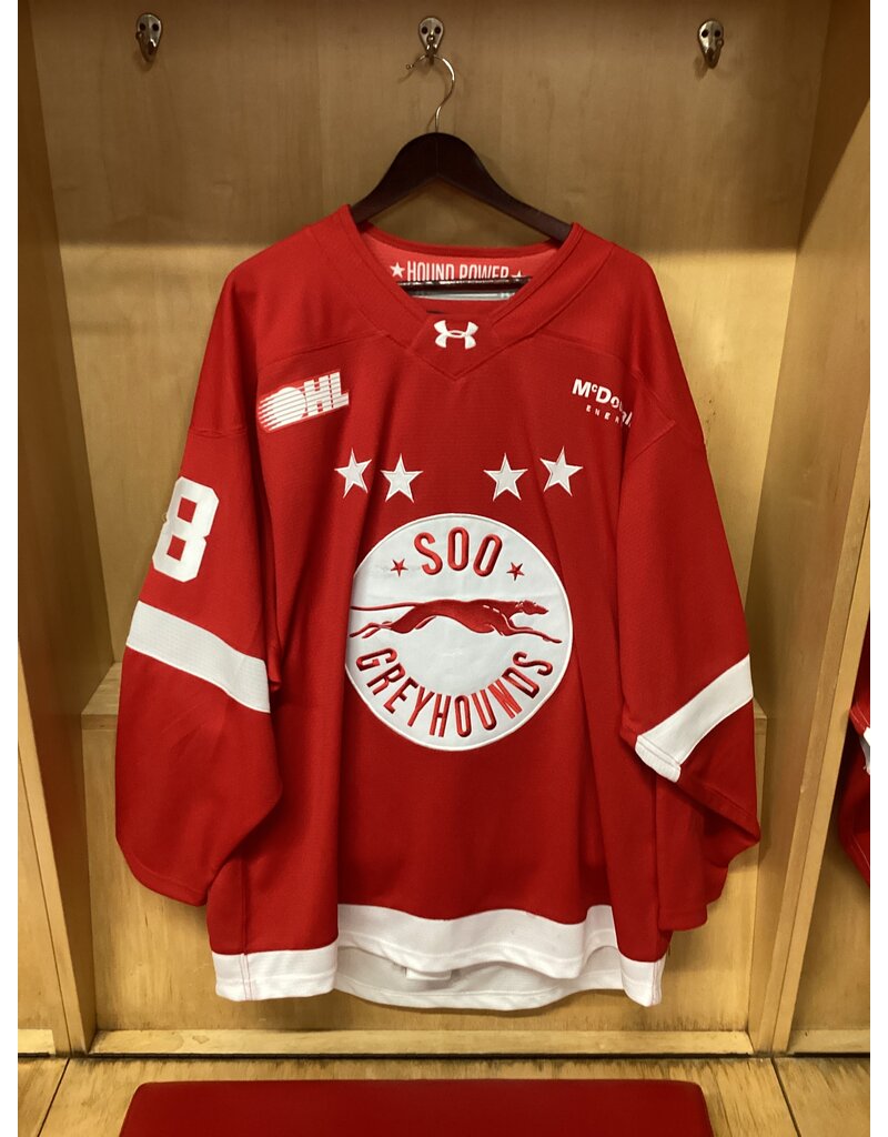 Blake Arrowsmith Game Worn Red 25/26 #18