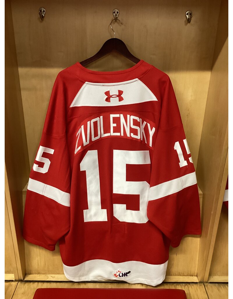 Tobias Zvolensky Game Worn Red 25/26 #15