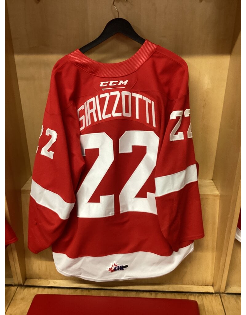 Brenden Sirizzotti Game Worn Red 23/24 #22