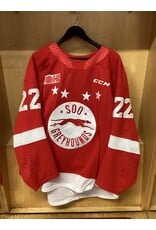 Brenden Sirizzotti Game Worn Red 23/24 #22