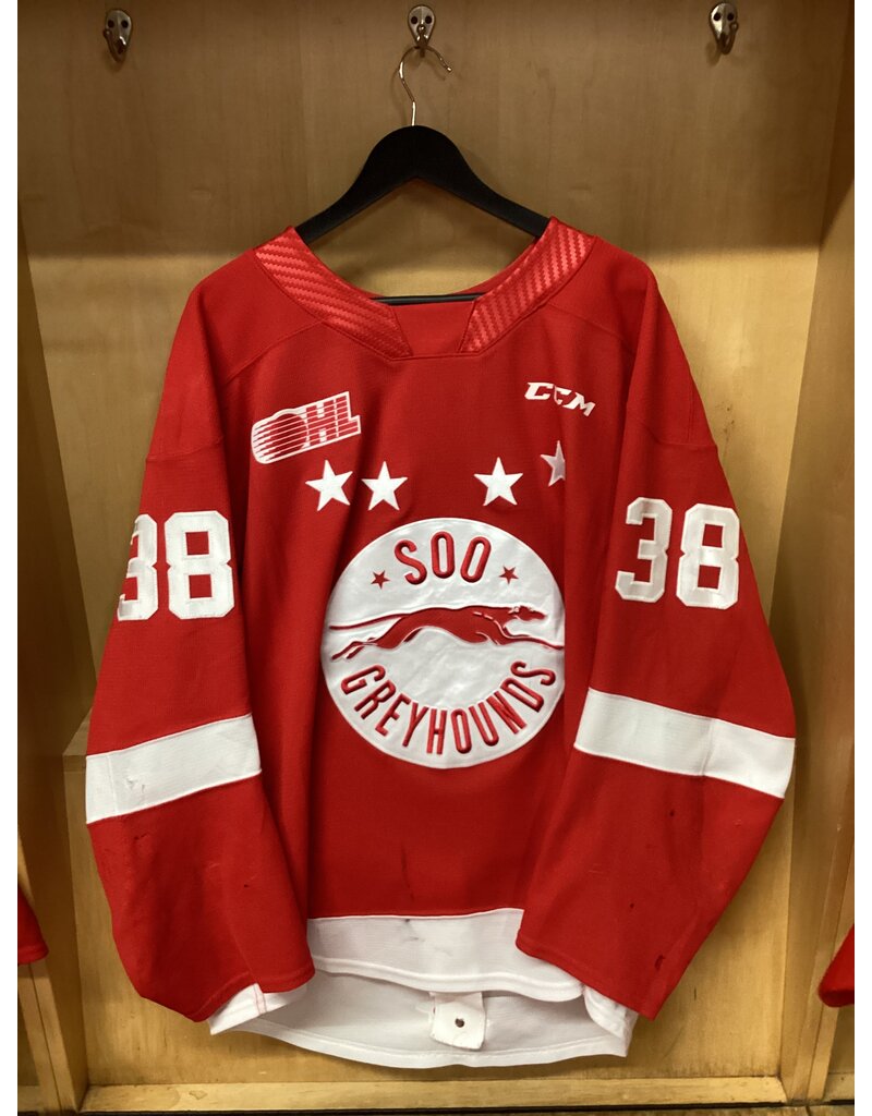 Jordan D`Intino Game Worn Red 23/24 #38