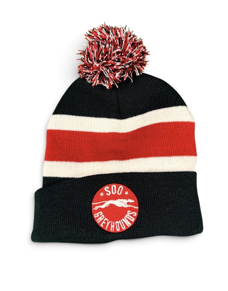Youth Striped Pom Knit