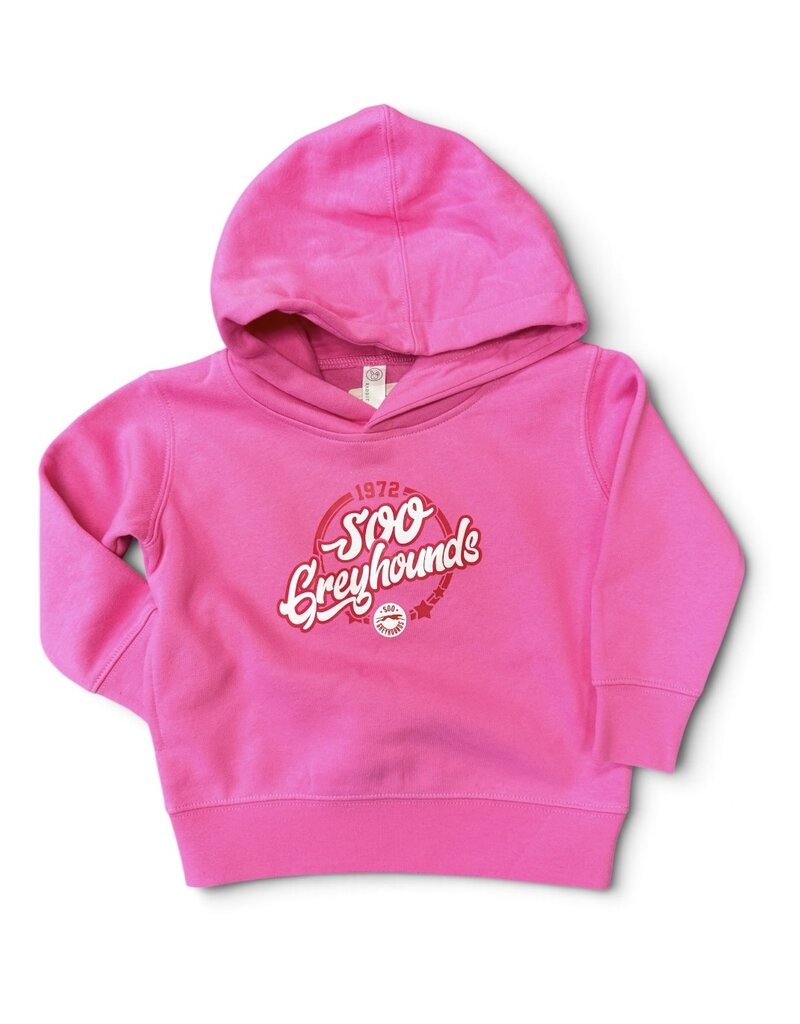 Toddler Pullover Fleece Hoodie - Raspberry