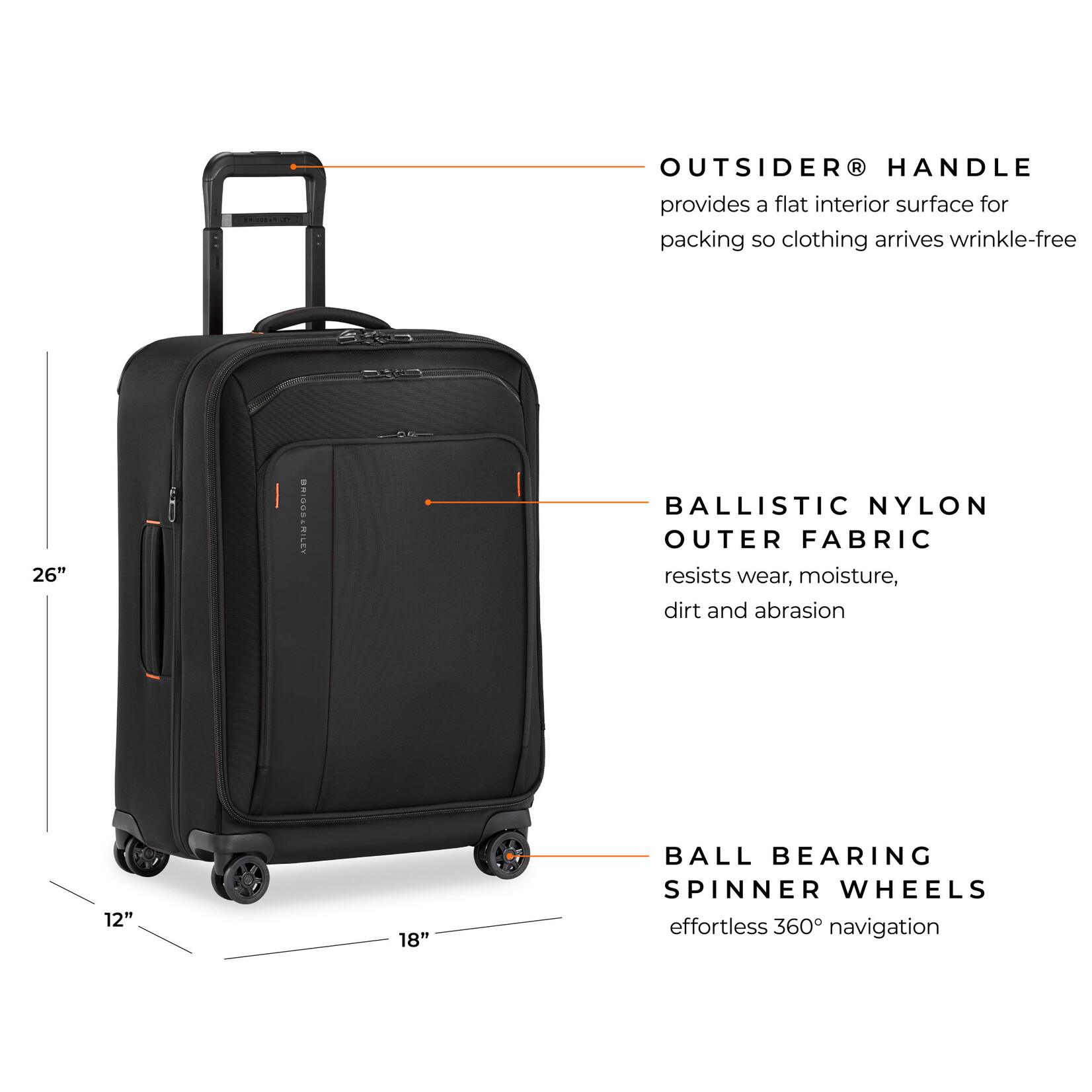 BRIGGS & RILEY ZDX MEDIUM 26" EXPANDABLE SPINNER