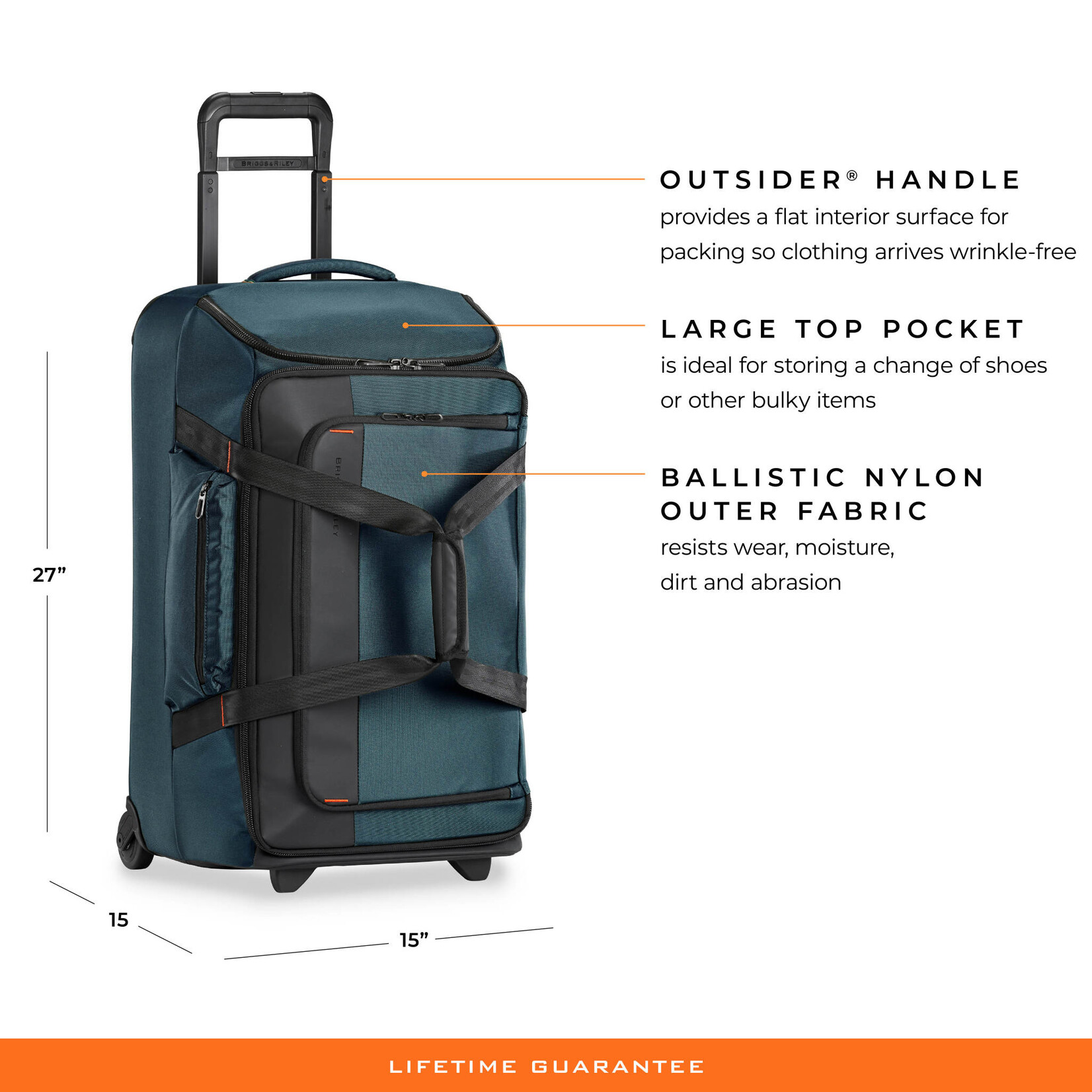 BRIGGS & RILEY ZDX 27" MEDIUM UPRIGHT DUFFLE