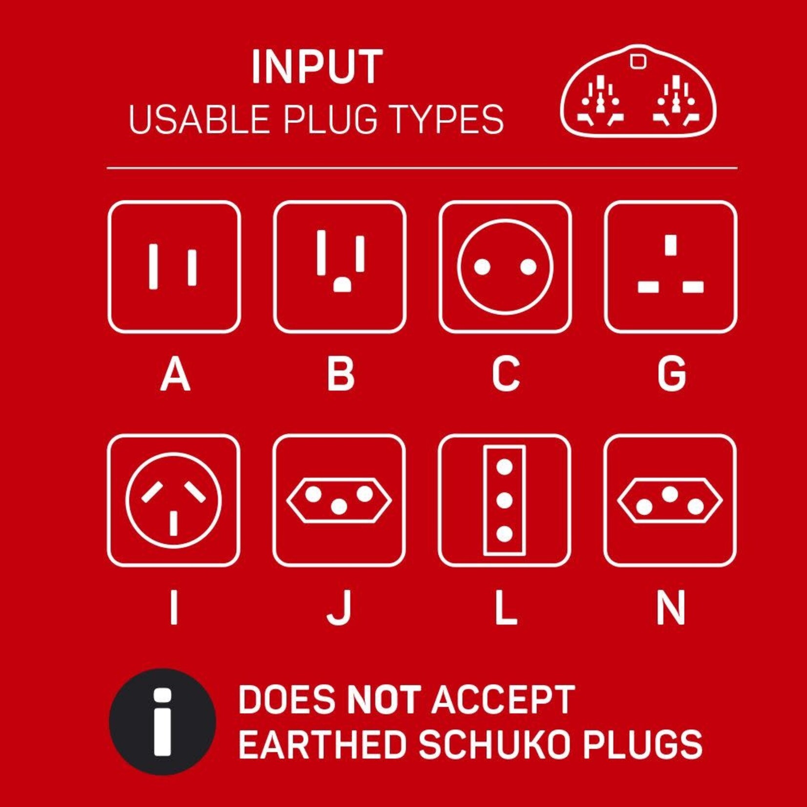 GO TRAVEL WORLD TO EUROPE ADAPTOR