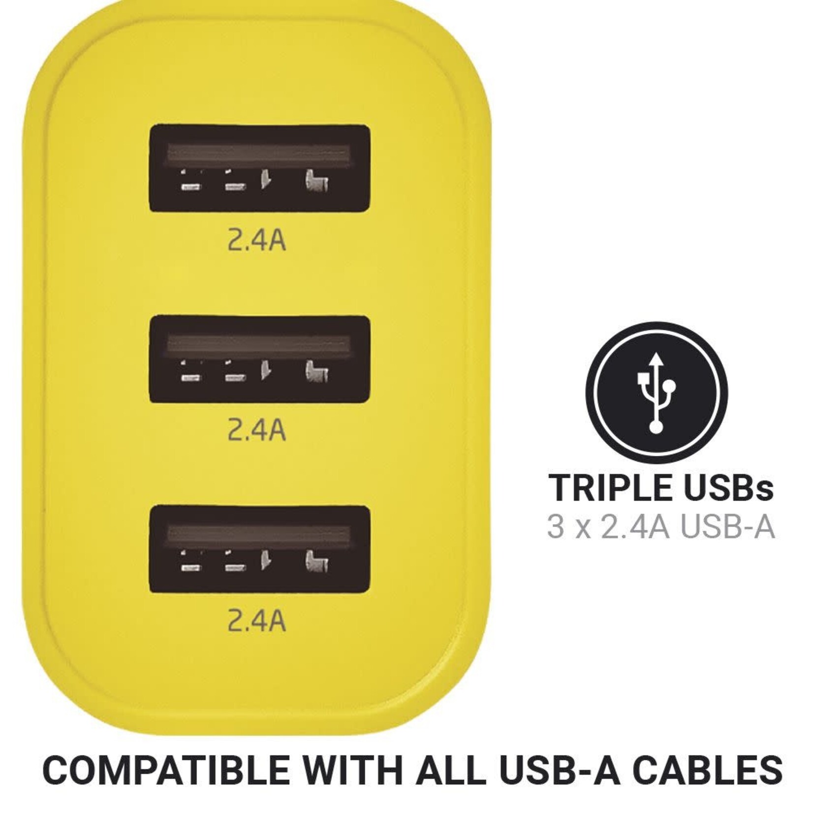 GO TRAVEL WORLDWIDE 3-PORT USB-A CHARGER