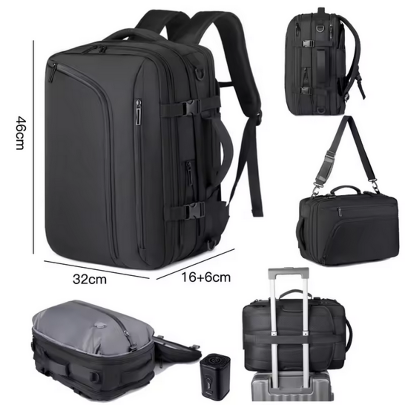 BNA BNA EXPANDABLE COMPRESSION BACKPACK w/ VACUUM PUMP