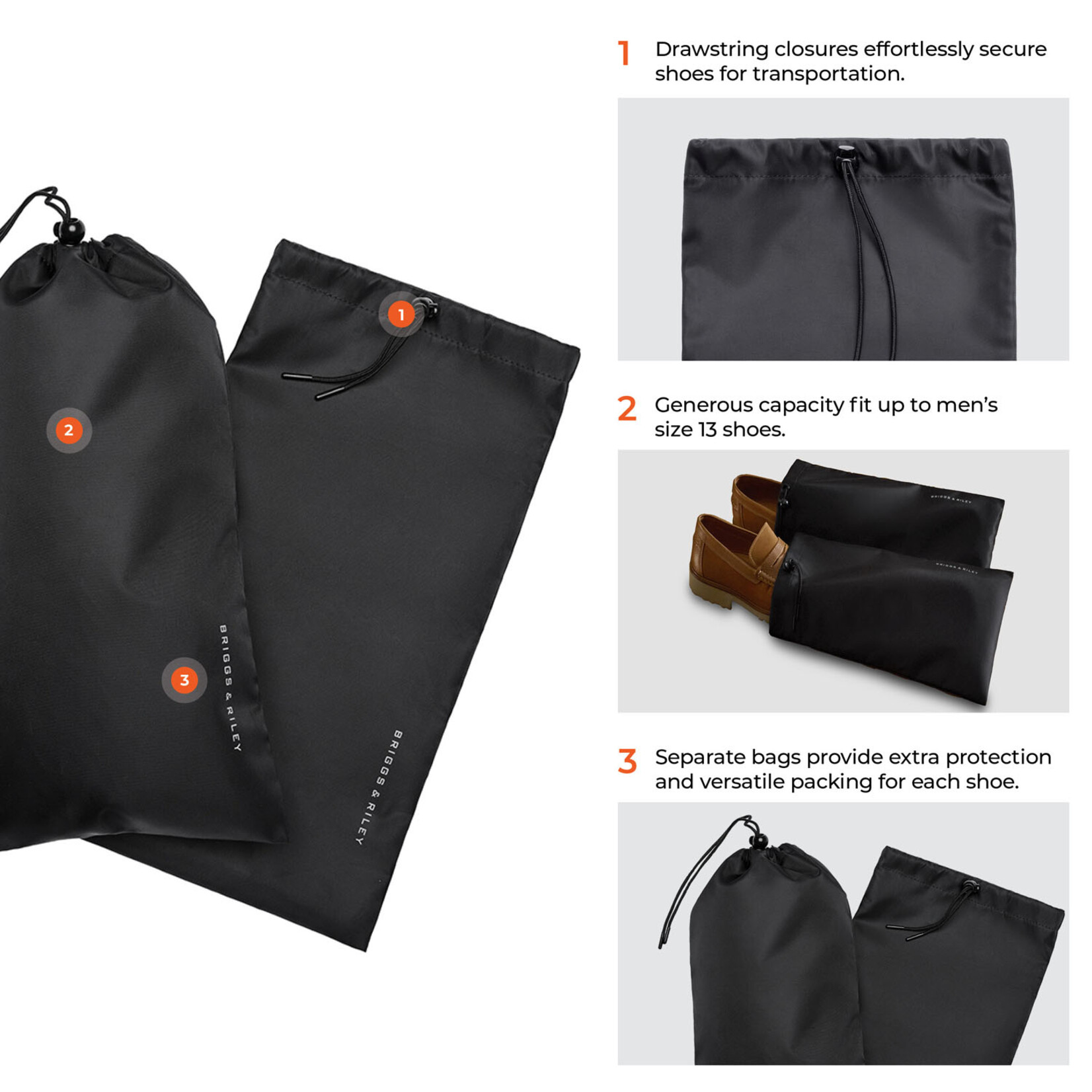 BRIGGS & RILEY SHOE BAGS (PAIR)