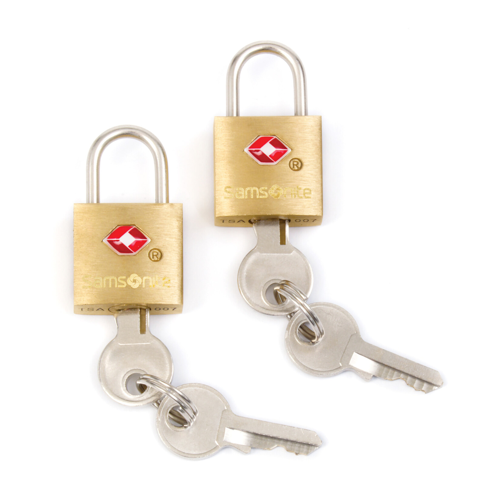 SAMSONITE CANADA TRAVEL SENTRY BRASS KEY LOCK - 2 PACK