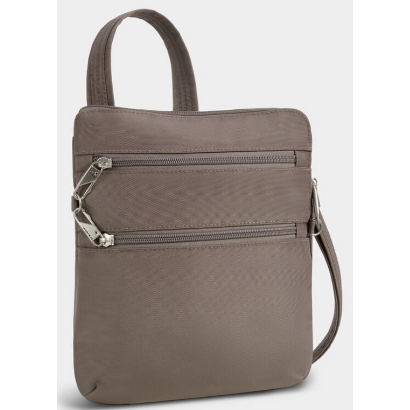 TRAVELON AT CLASSIC SLIM DOUBLE ZIP CROSSBODY