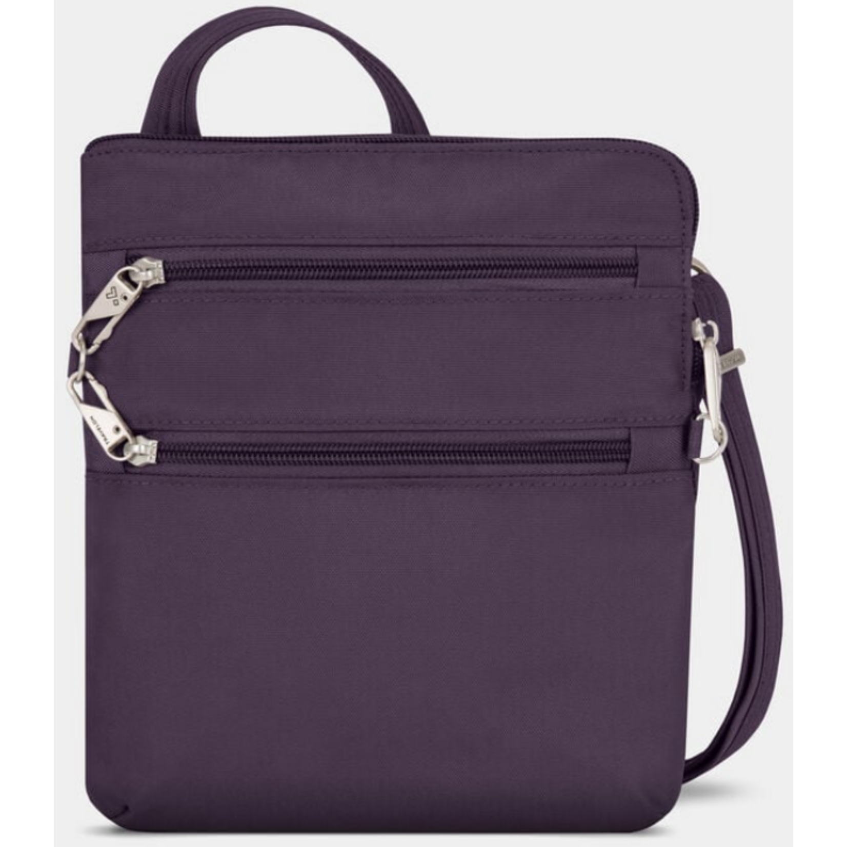 TRAVELON AT CLASSIC SLIM DOUBLE ZIP CROSSBODY