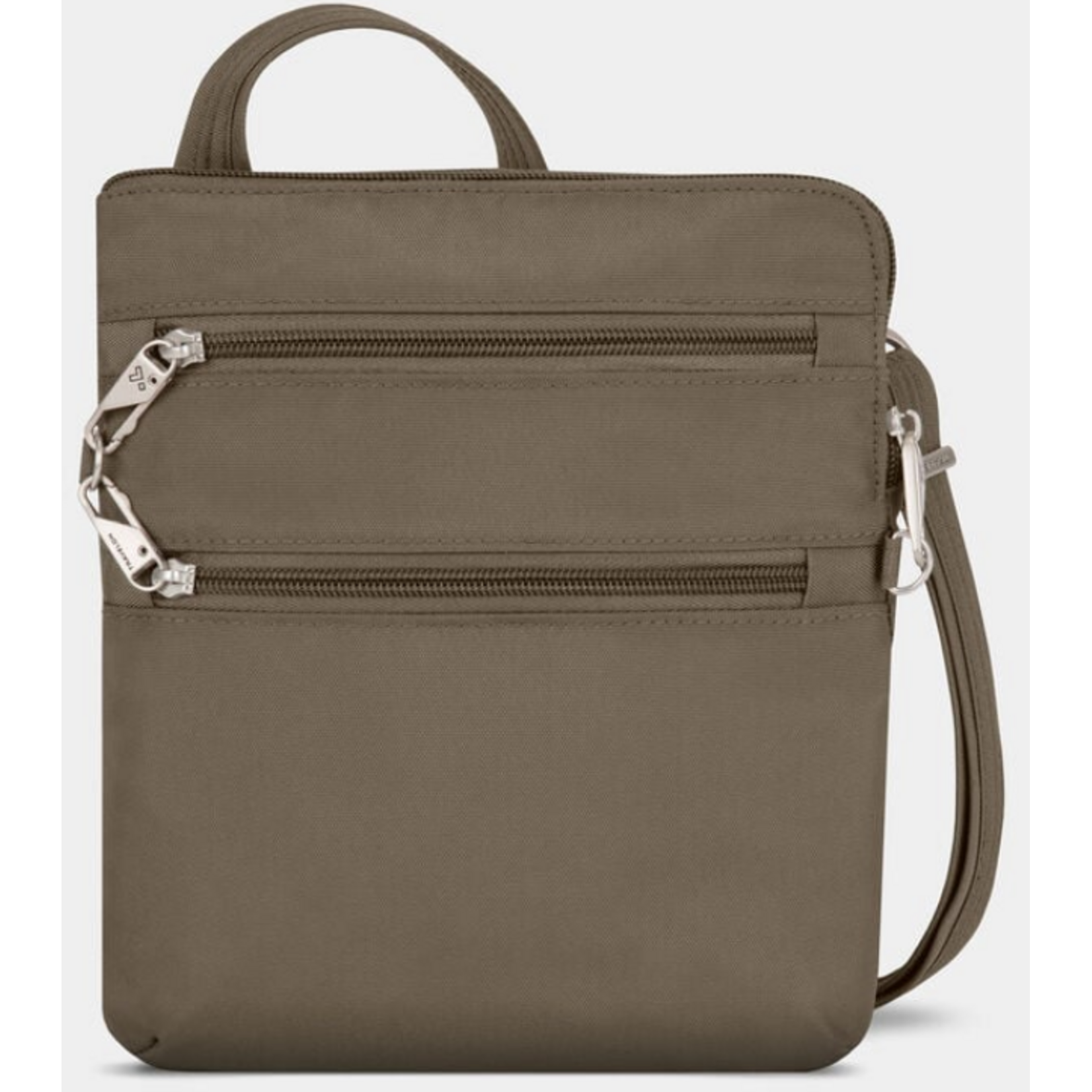 TRAVELON AT CLASSIC SLIM DOUBLE ZIP CROSSBODY