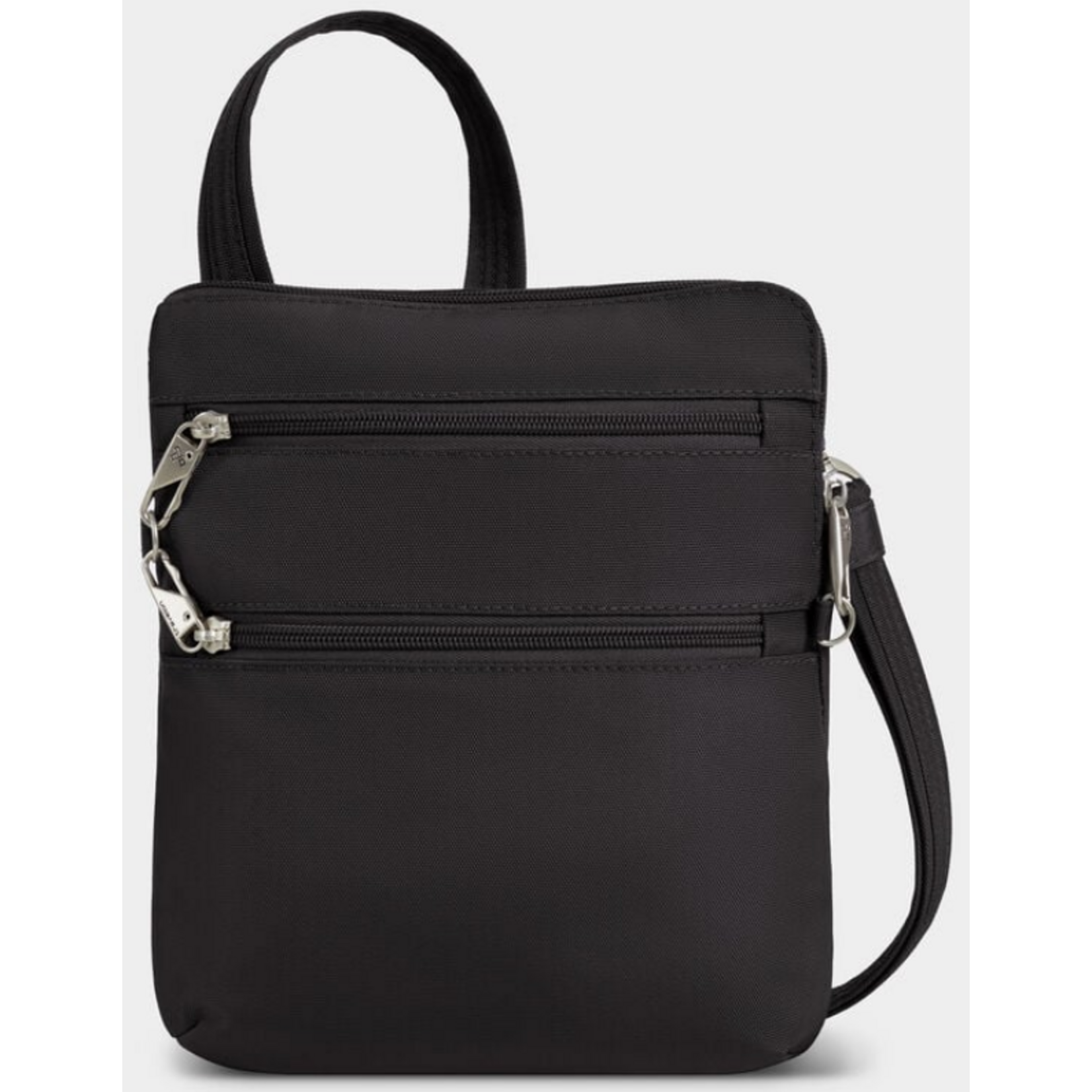 TRAVELON AT CLASSIC SLIM DOUBLE ZIP CROSSBODY