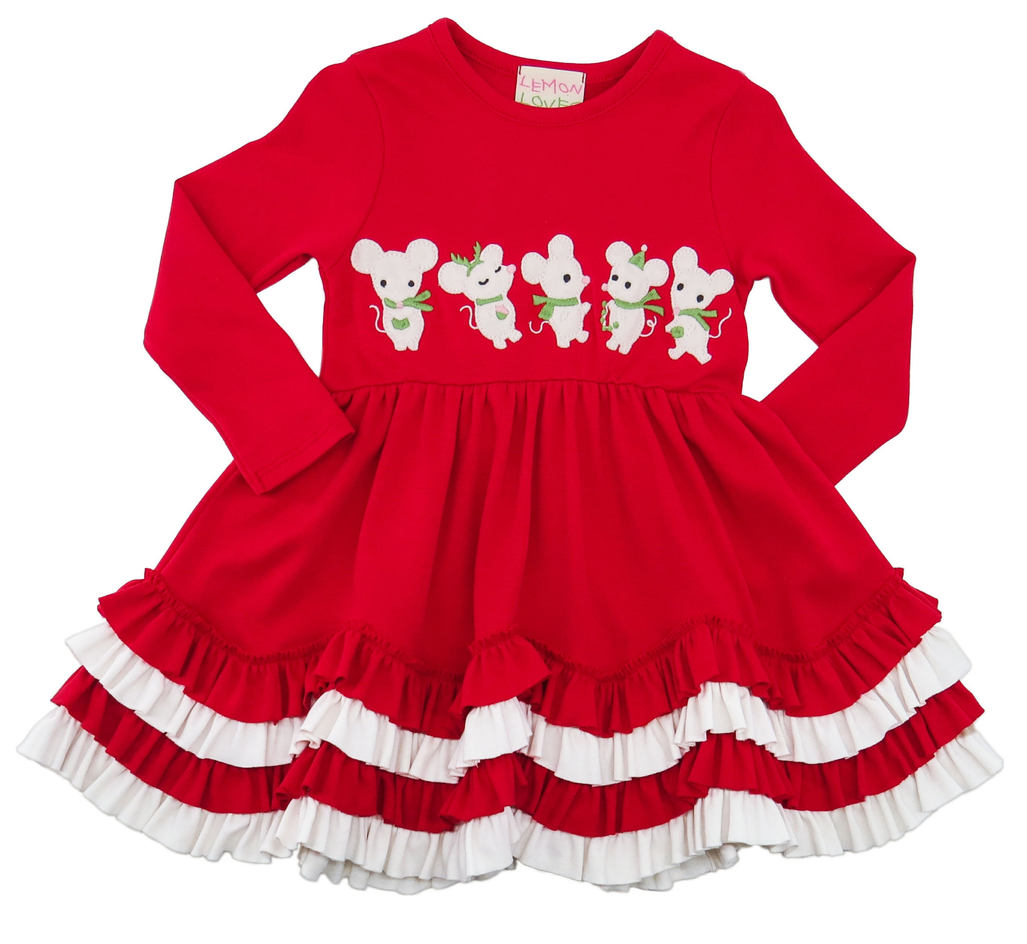Lemon Loves Lime Christmas Long Sleeve Dress