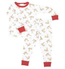 Magnolia Baby Vintage Rudolph Long Pj's