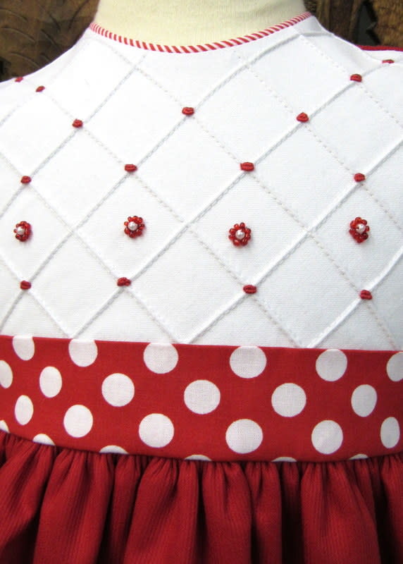 Will' Beth Short Sleeve Smocked Chistmas Dress
