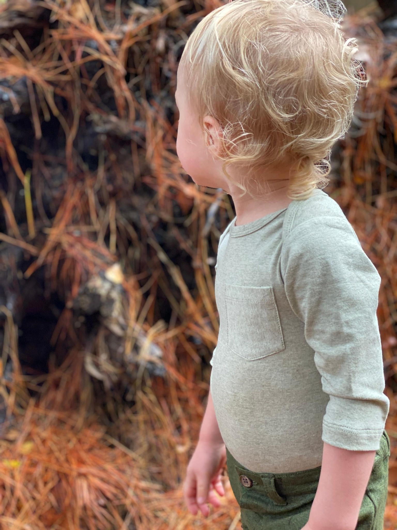 Me & Henry Long Sleeve Solid Onesie