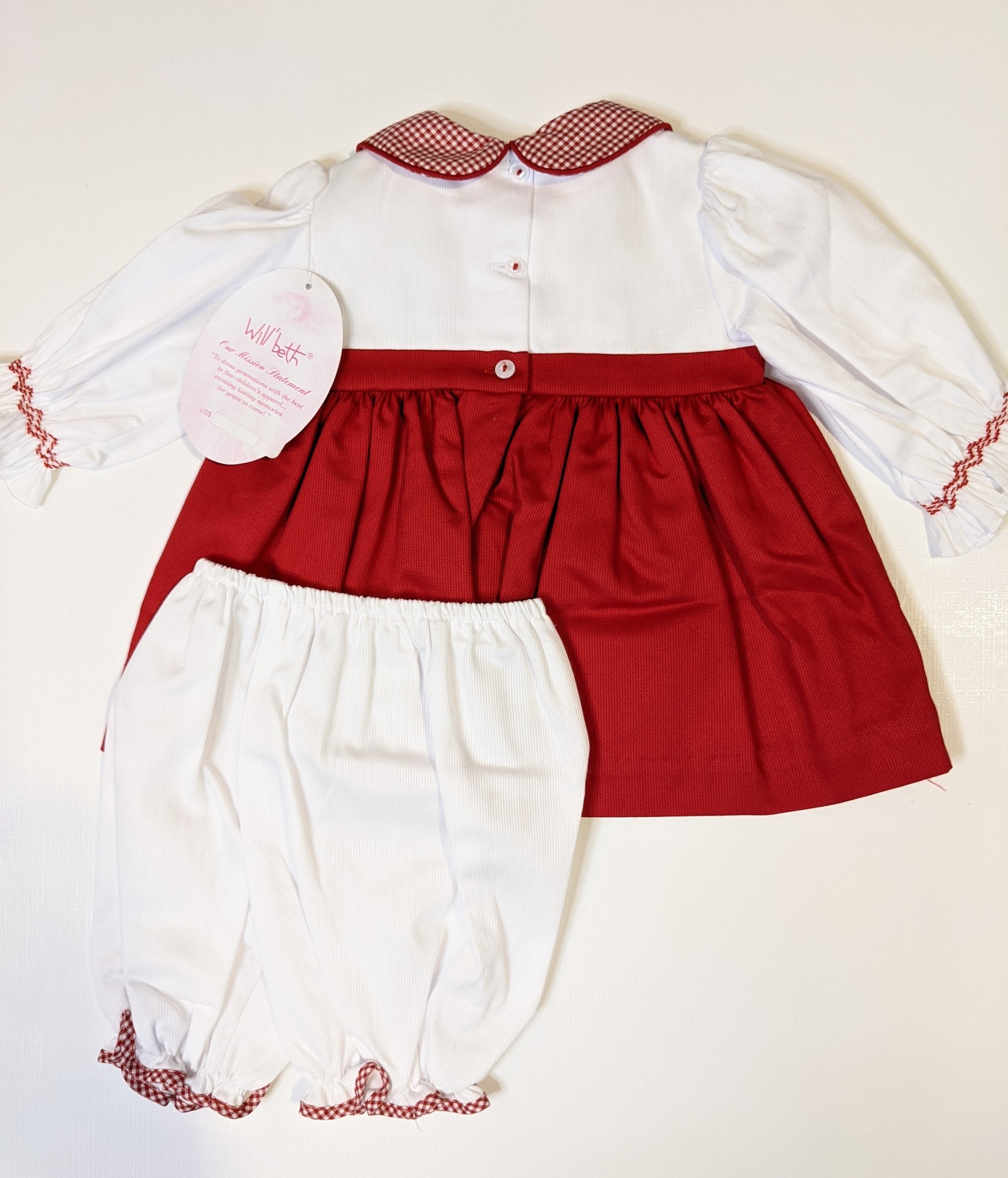 Will' Beth Baby Girl 2 pc Christmas Outfit