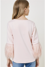 Hayden Girls Fur Sleeve Sweater Top
