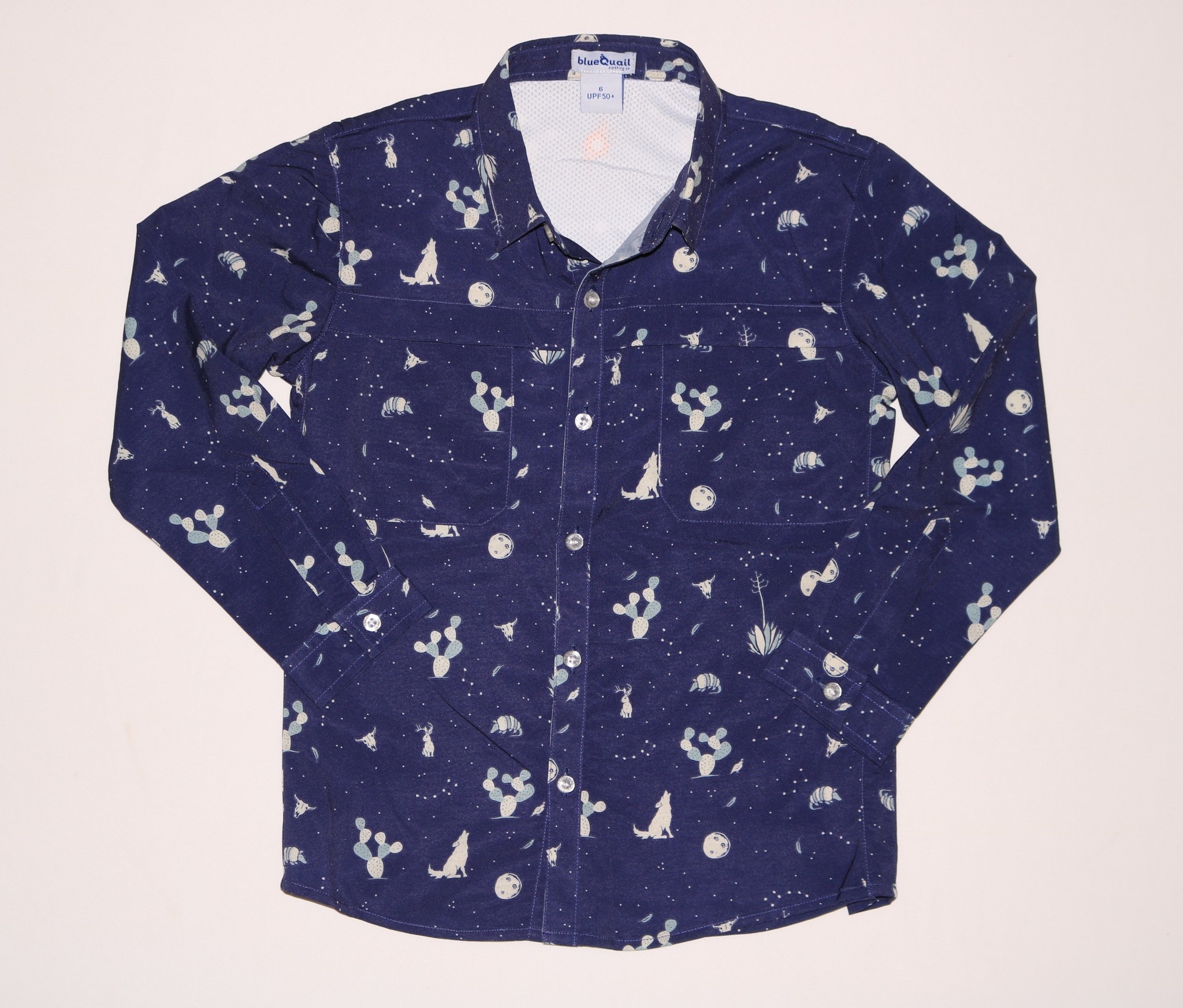 Blue Quail Clothing Co Boy's L/S Button Down , UPF 50 Shirt