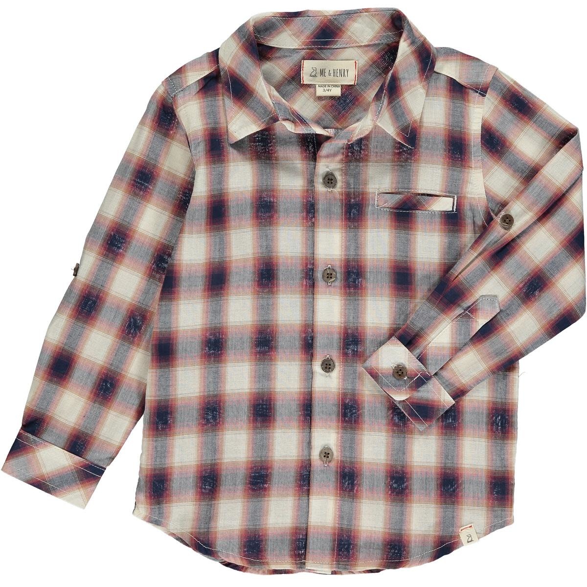Me & Henry Boy  L/S Woven Collared Shirt