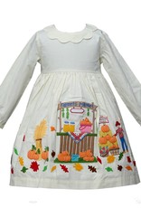 Cotton Kids Fall Harvest Embroidered Dress