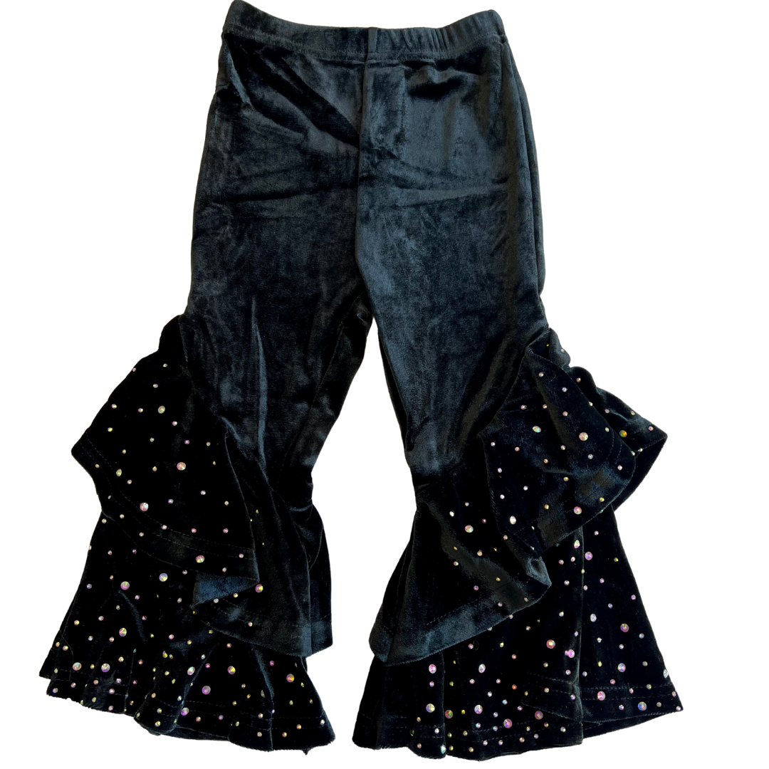 ML Fashions Girl Velvet Bell Legging