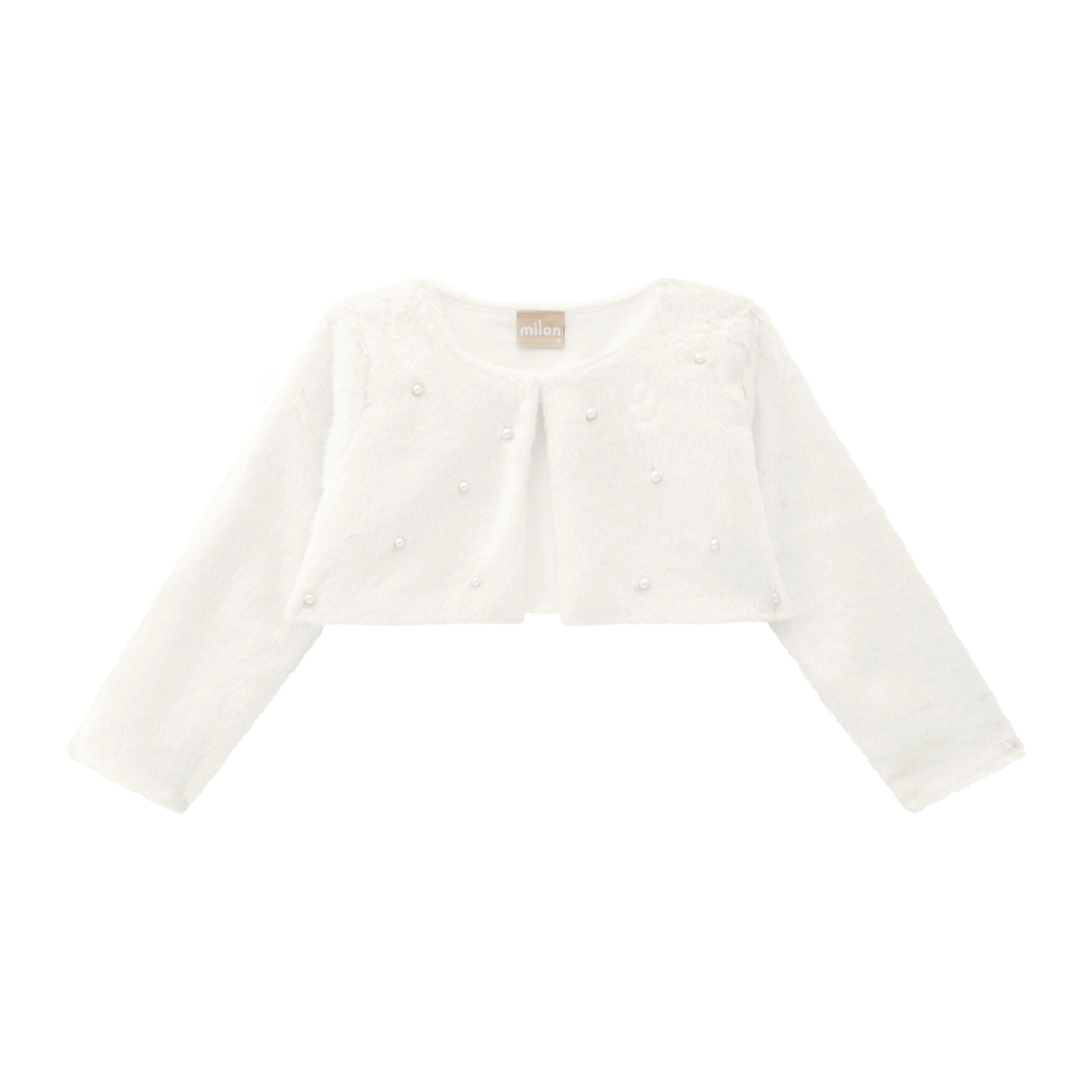 Milon Clothing Junior & Girl Pearl Faux Fur Shrug