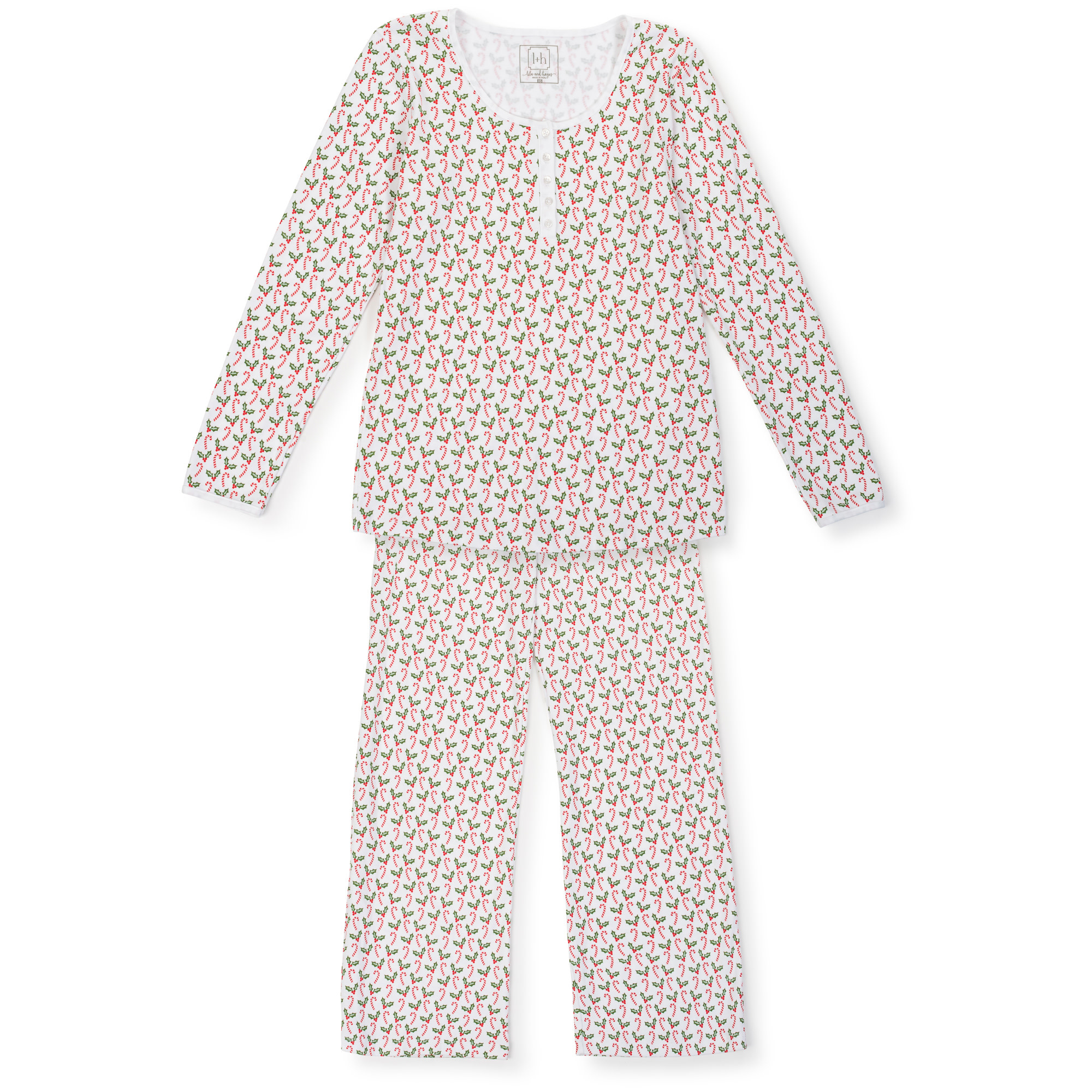 Lila+Hayes Women's 2 Pc Pima Cotton Christmas Pj's