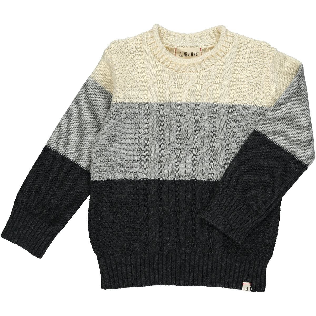 Me & Henry Boy Chunky, Color Block Sweater