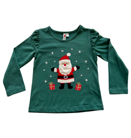 Globaltex Girl L/S Christmas Applique T-Shirt