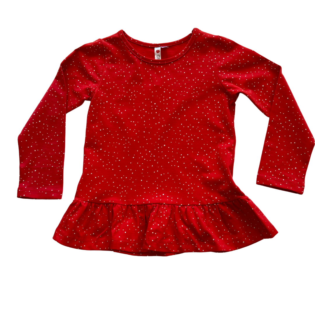 CR Kids Girl Peplum Shine L/S Top