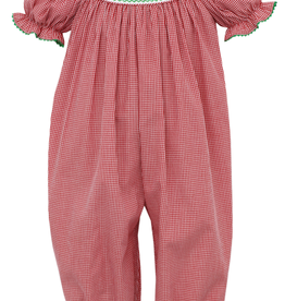 Anavini Baby & Toddler Smocked Santa Claus Romper