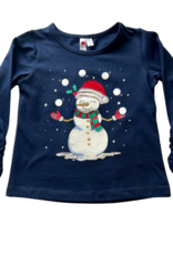 Globaltex Girl L/S Christmas Applique T-Shirt