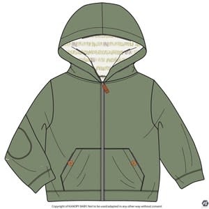 Oliver & Rain Baby & Toddler Front Zip Hoodie