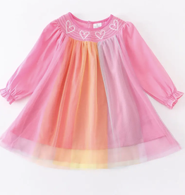 Heart Smocked Tulle Dress