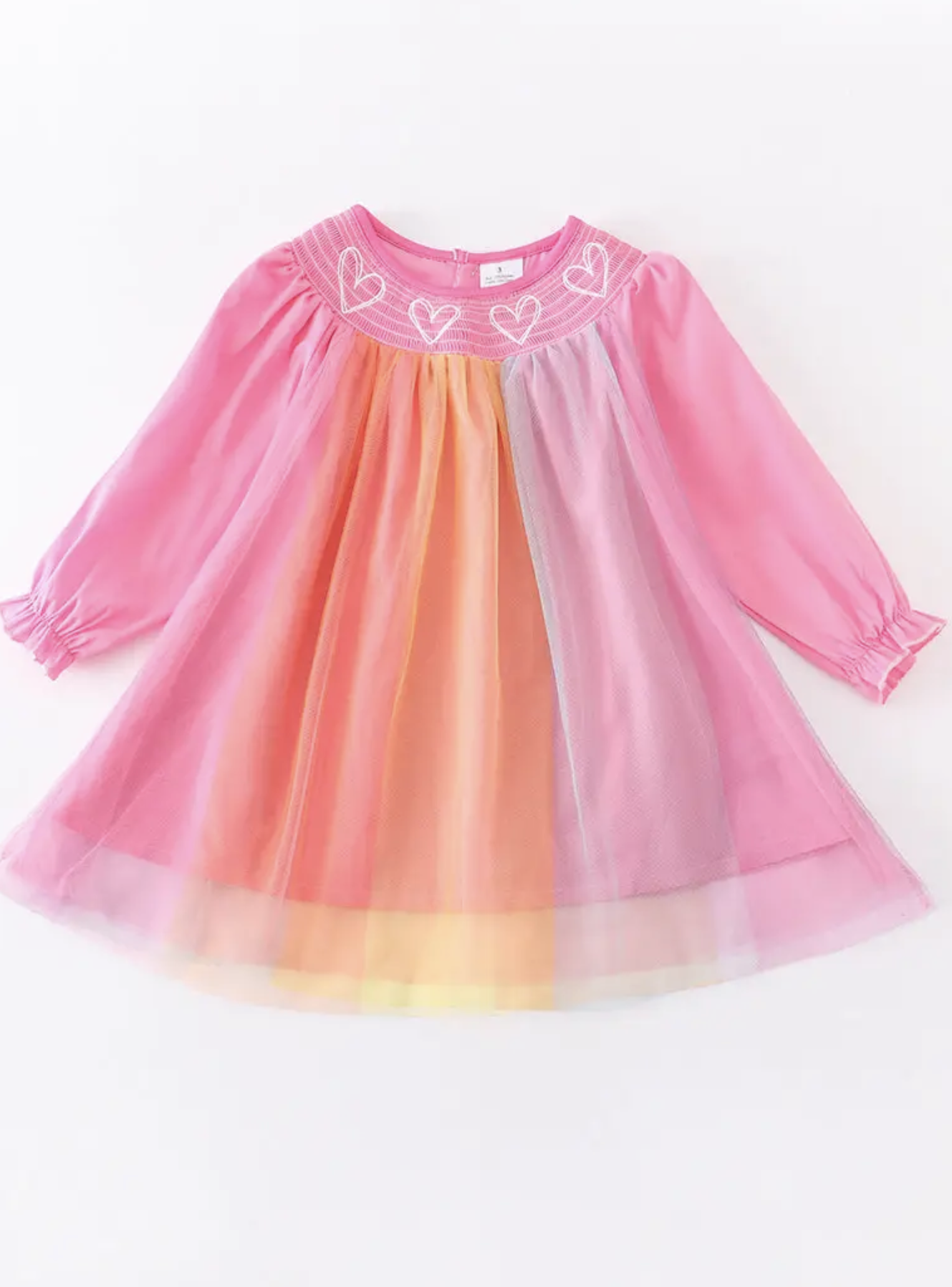 Heart Smocked Tulle Dress