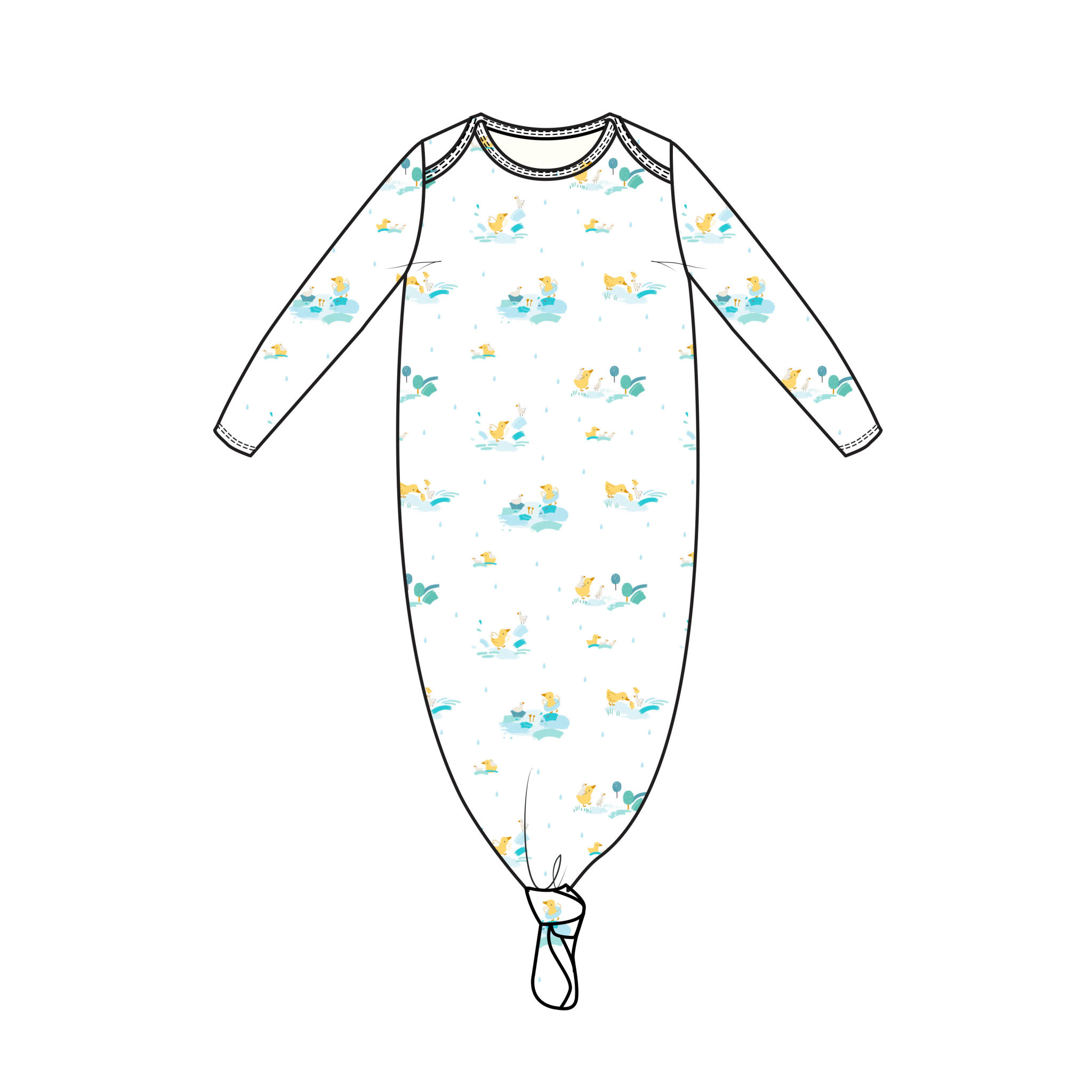 Angel Dear Baby Bamboo Knotted Gown