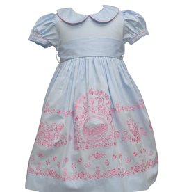 Cotton Kids Easter Floral Emb Dress