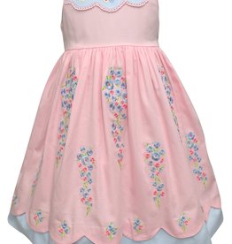 Cotton Kids Sleeveless Floral Emb Dress